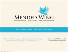 Tablet Screenshot of mendedwingcounseling.com